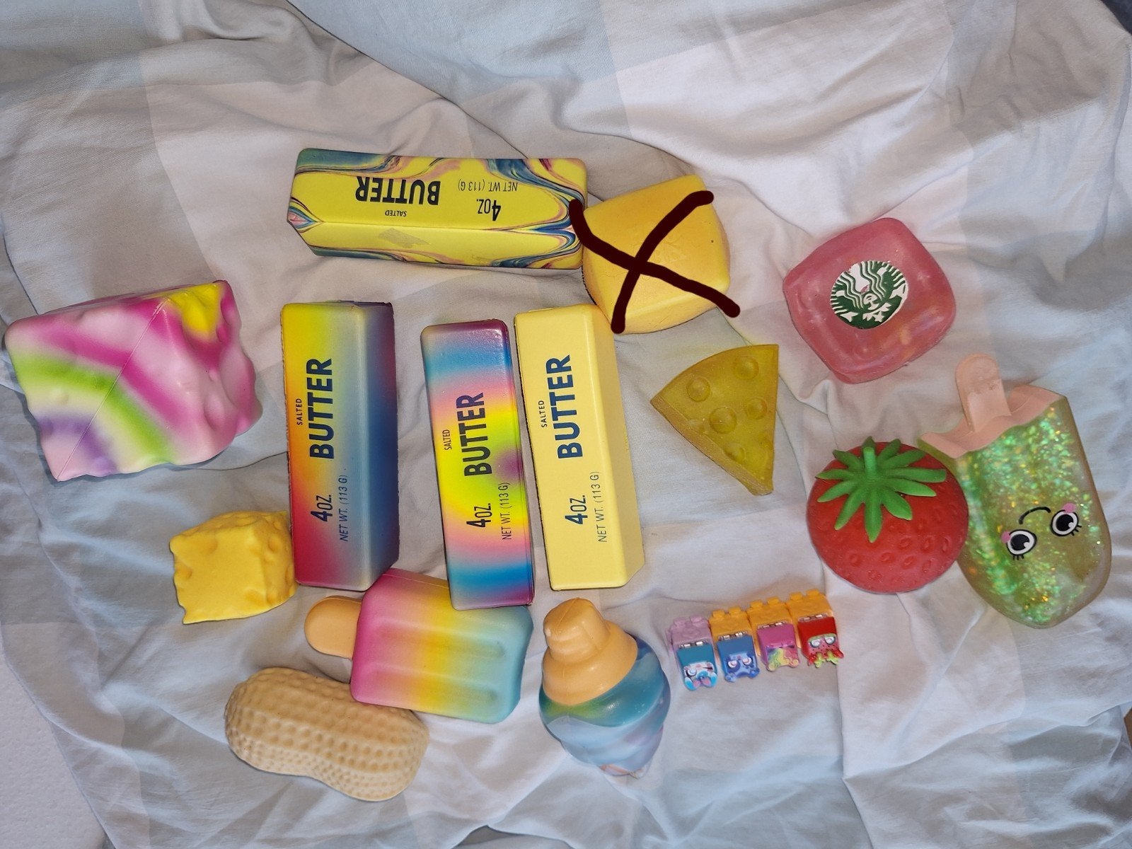 Sqeezy's, squishy, butter,cheese, Kinderen en Baby's, Speelgoed | Overig, Ophalen, Gebruikt, Jongen of Meisje