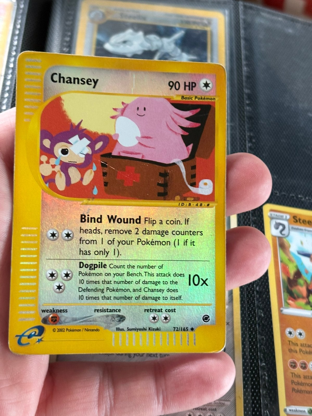Chansey reverse holo expedition, Ophalen of Verzenden, Zo goed als nieuw, Meerdere kaarten, Foil