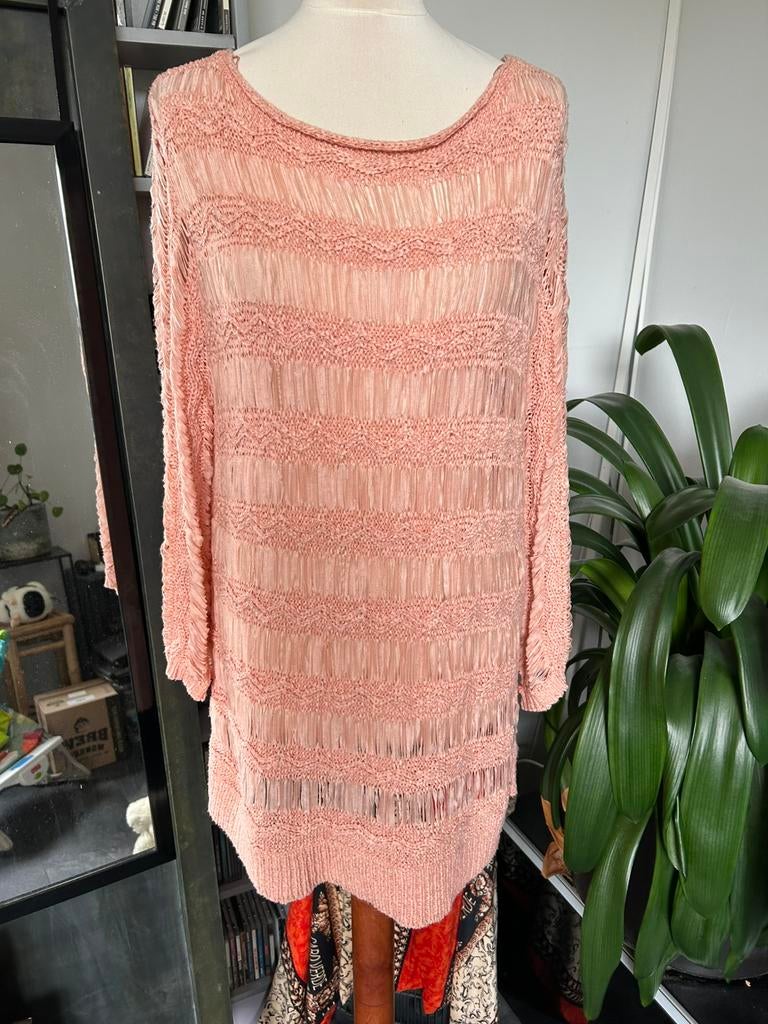 Leuke lintjes trui zalm mt XXL, Ophalen of Verzenden, Zo goed als nieuw, Maat 46/48 (XL) of groter, Roze