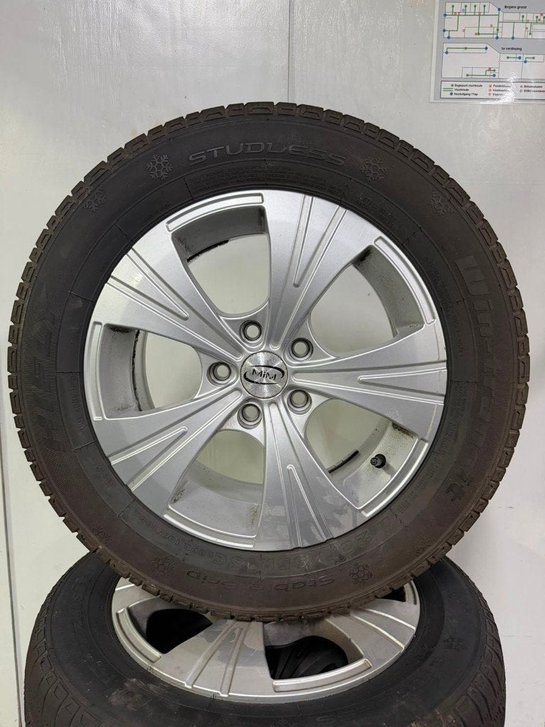 4x 16 inch MIM velgen met Hifly winterbanden 205/65 R16C, Ophalen, Gebruikt