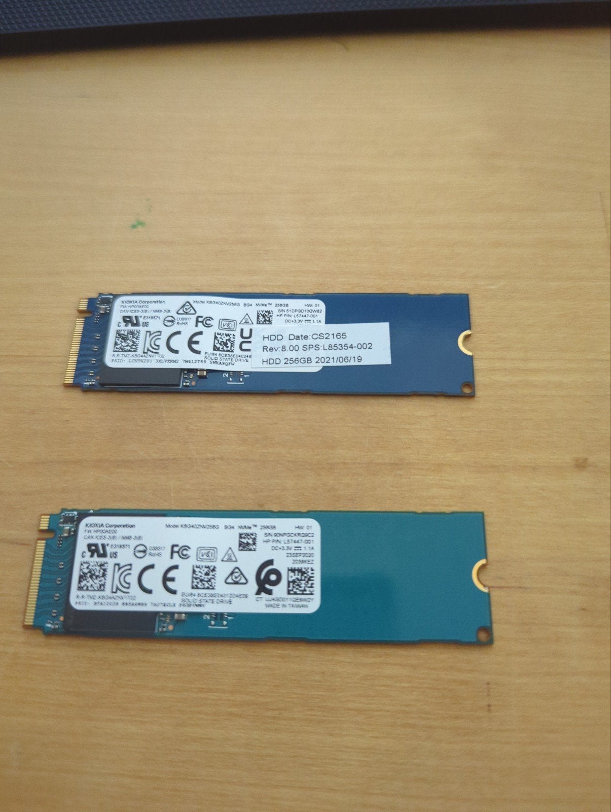 meerdere 256GB NVMe SSDs voor Laptop/Desktop, Computers en Software, Ophalen, Intern, Gebruikt, 256GB