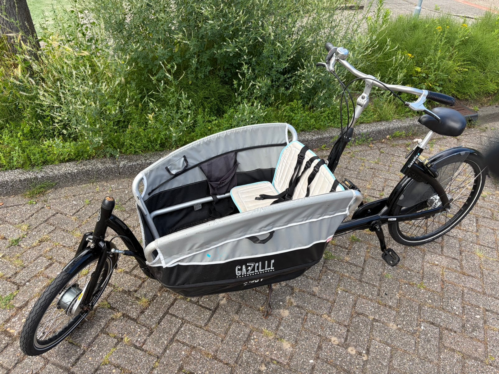 Gazelle cabby opvouwbare bakfiets smal op te bergen, Ophalen, 3 kinderen, Opvouwbaar, Zo goed als nieuw
