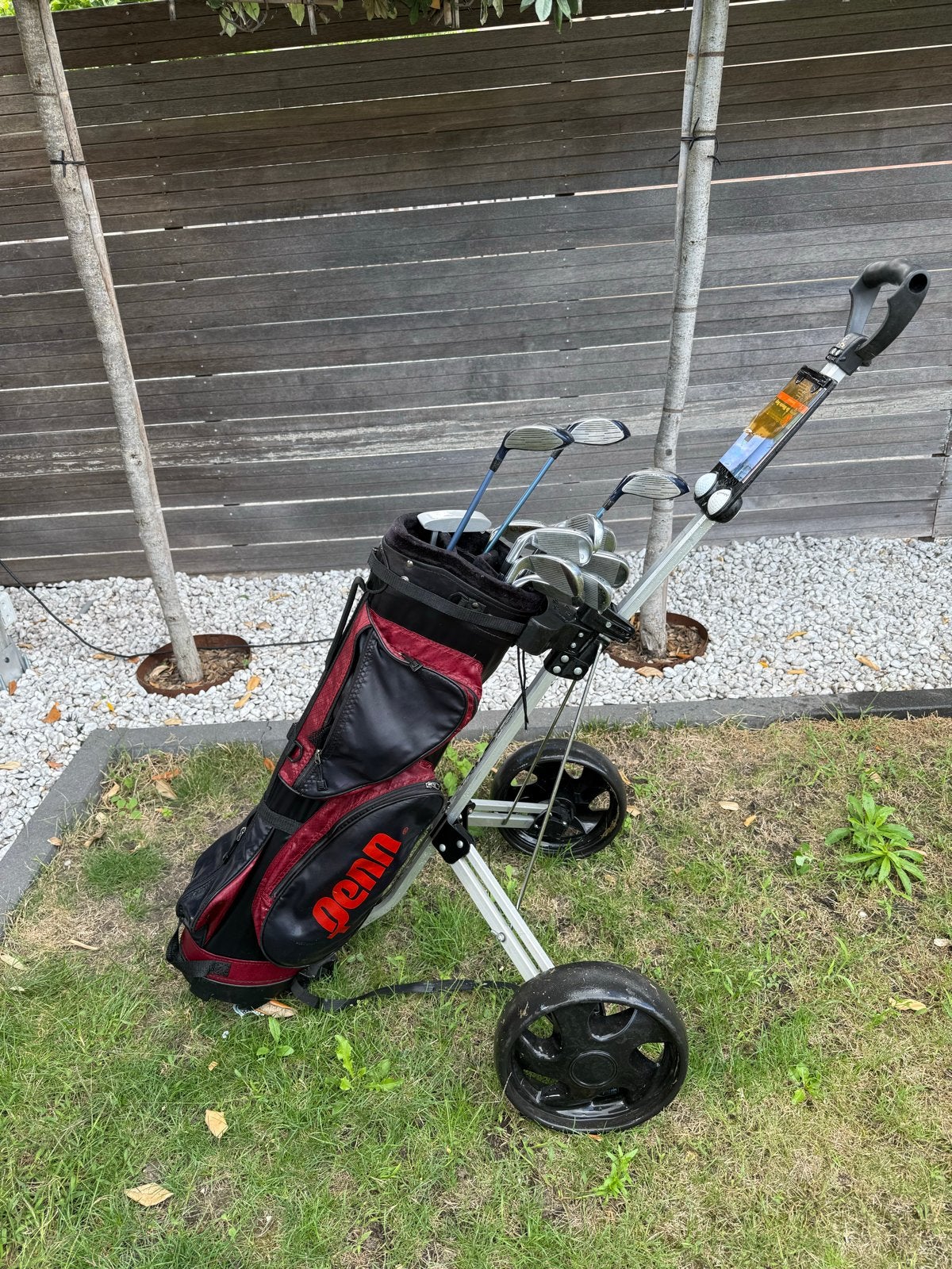 Complete Golfset met Tas, Trolley en Schoenen (Nike 45), Ophalen of Verzenden, Gebruikt, Set, Overige merken