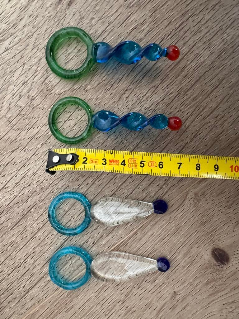 Gekleurde Glazen hangers, Ophalen of Verzenden