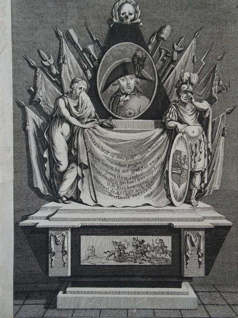 gravure graftombe Frederik Prins van Oranje 1774-1799, Verzenden