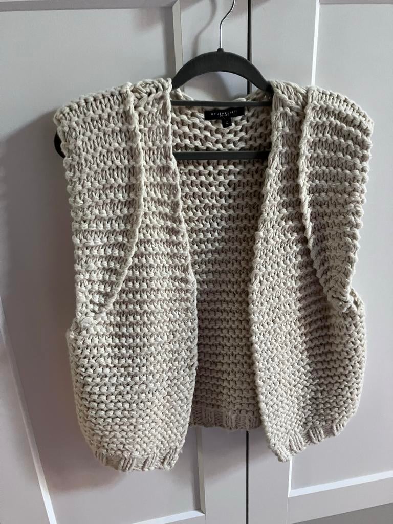 MY JEWELLERY gebreid vestje/gilet maat S, Ophalen of Verzenden, Zo goed als nieuw, Maat 36 (S), Beige