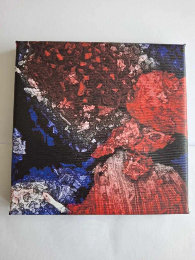 Abstracte microscopische afbeelding van gemalen koffie, Ophalen of Verzenden