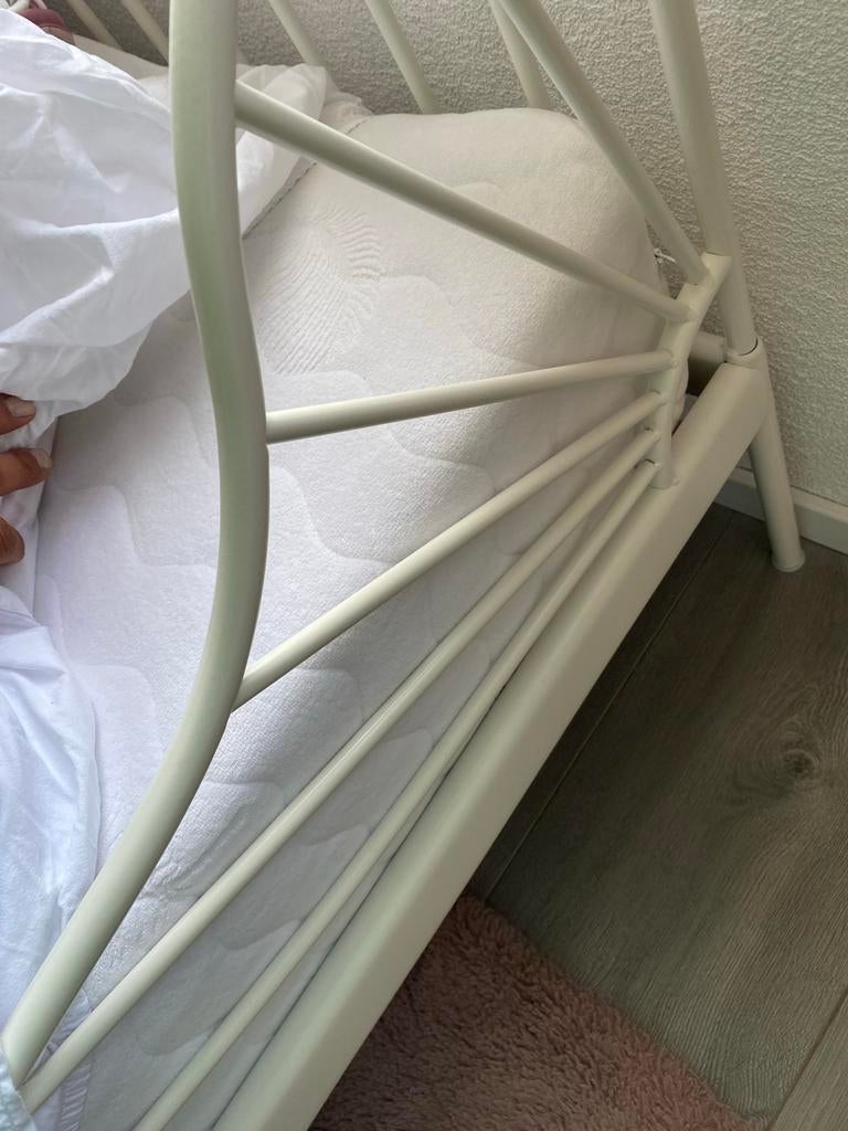 IKEA MINNEN meegroeibed wit, 80x200 cm, Kinderen en Baby's, Kinderkamer | Bedden, Ophalen, Gebruikt, 70 tot 85 cm, Lattenbodem