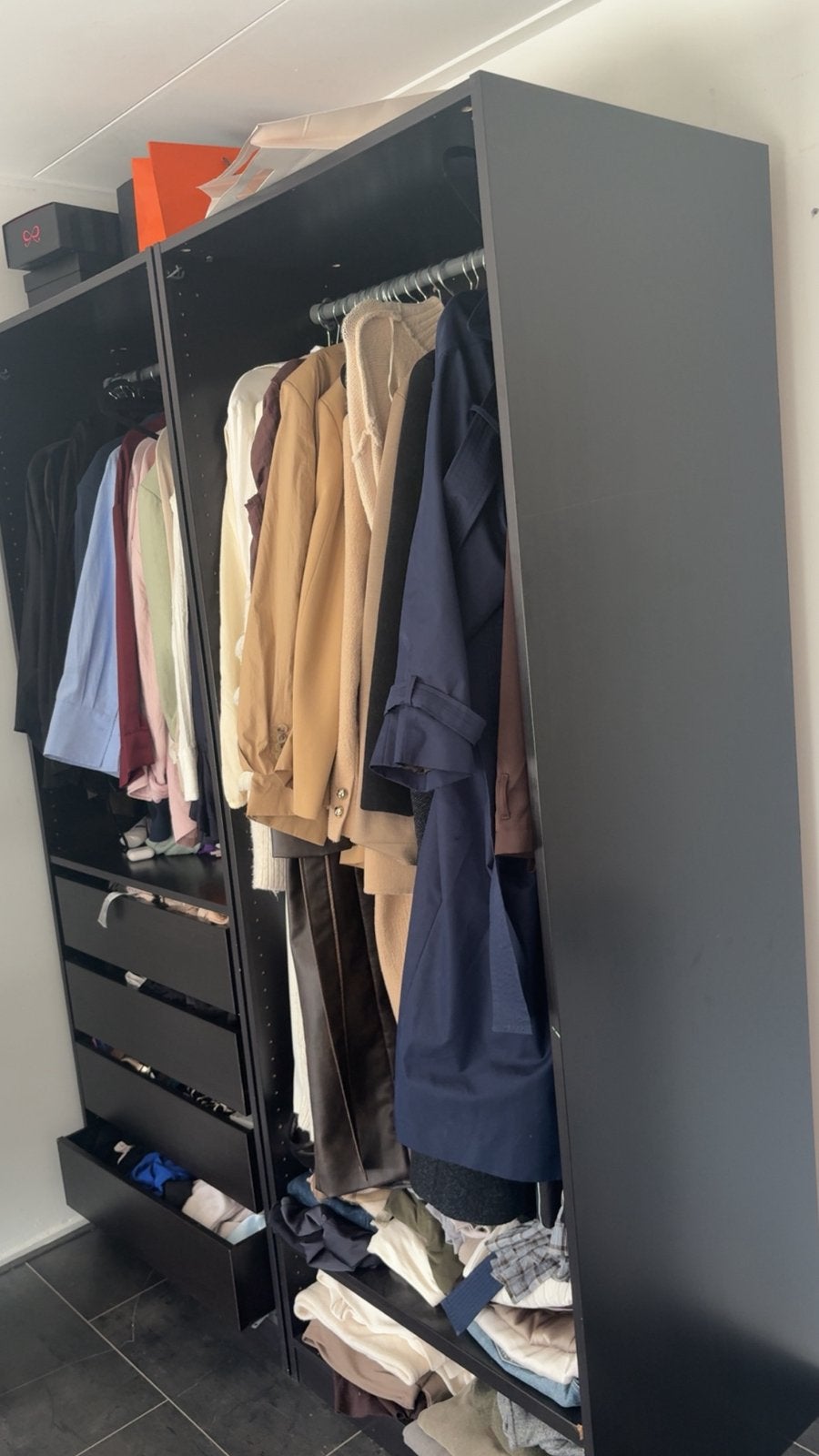 Ikea Pax kast 2 x 75cm zwart, Huis en Inrichting, Kasten | Kledingkasten, Ophalen, 200 cm of meer, 50 tot 100 cm, Zo goed als nieuw