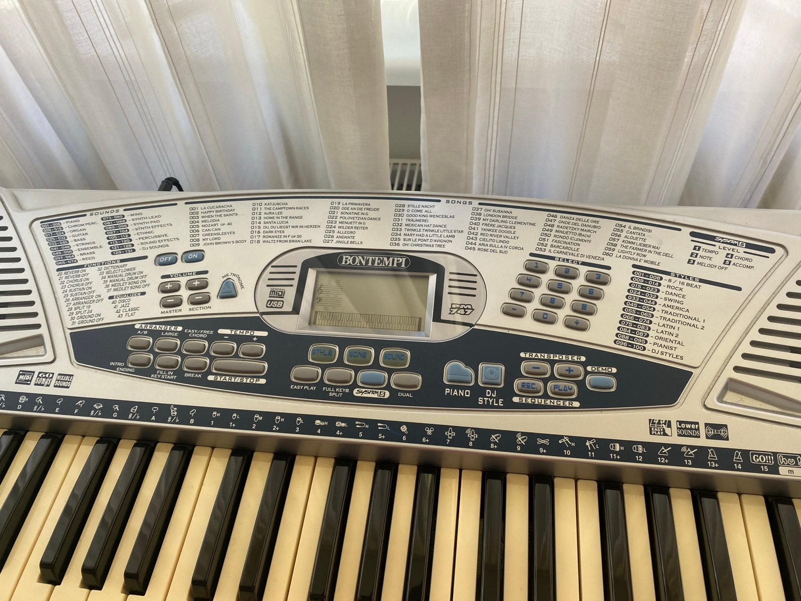 Bontempi Keyboard, Met standaard, Ophalen, Overige merken, 61 toetsen