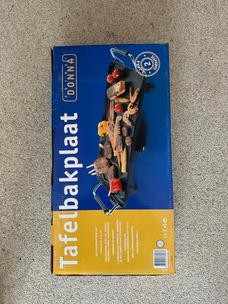 Prima Donna tafelbakplaat!, Witgoed en Apparatuur, Gourmetstellen, Ophalen, Nieuw, 4 t/m 7 personen