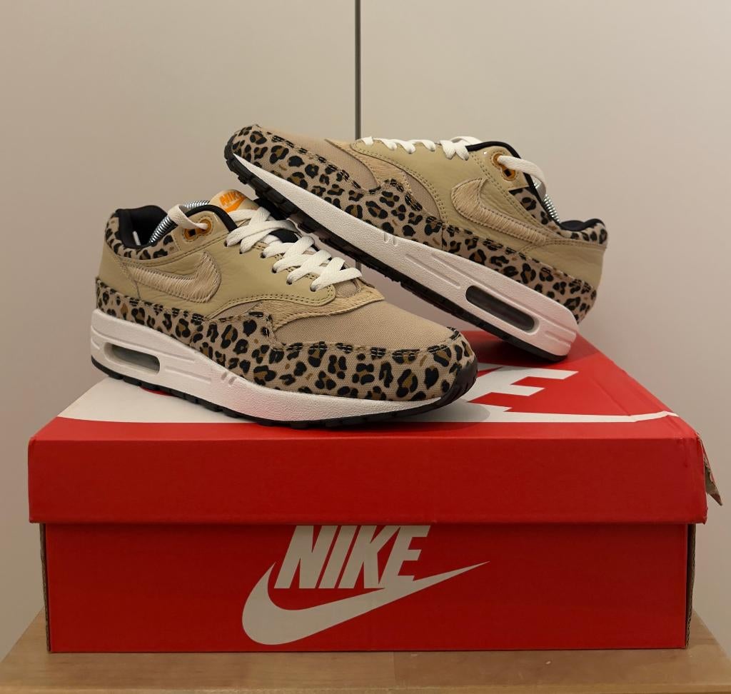 Nike Air Max 1 Leopard | EU 42,5, Kleding | Heren, Schoenen, Bruin, Nike, Ophalen of Verzenden, Sneakers of Gympen