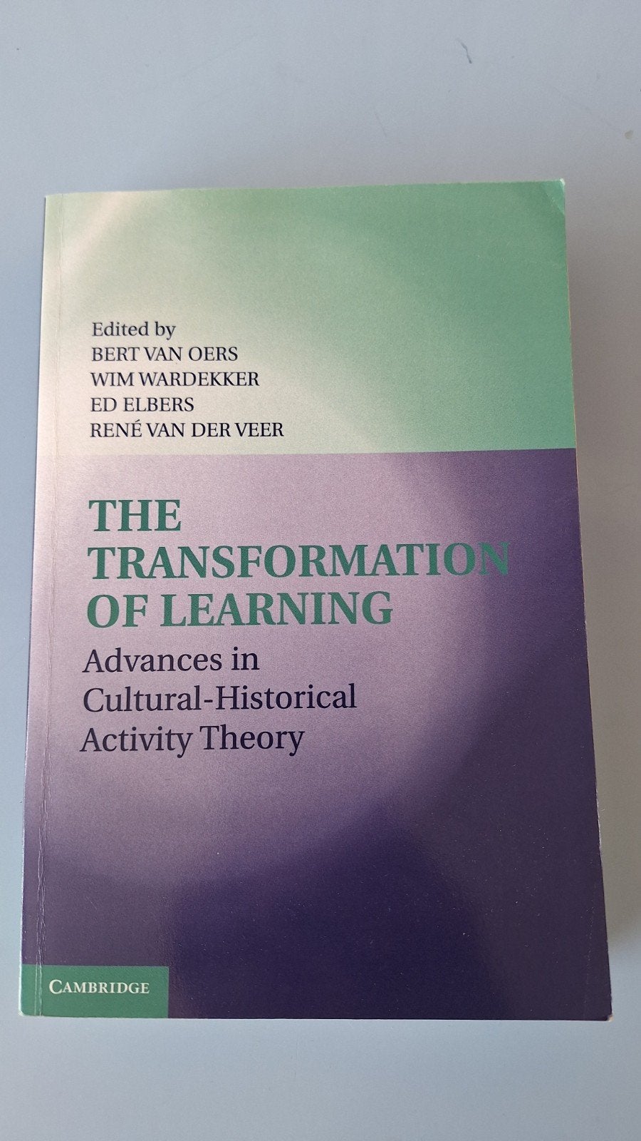 Studieboek: The Transformation of Learning, Gelezen, HBO, Ophalen of Verzenden, Bert van Oers, Wim Wardekker, Ed Elbers, René van der Veer