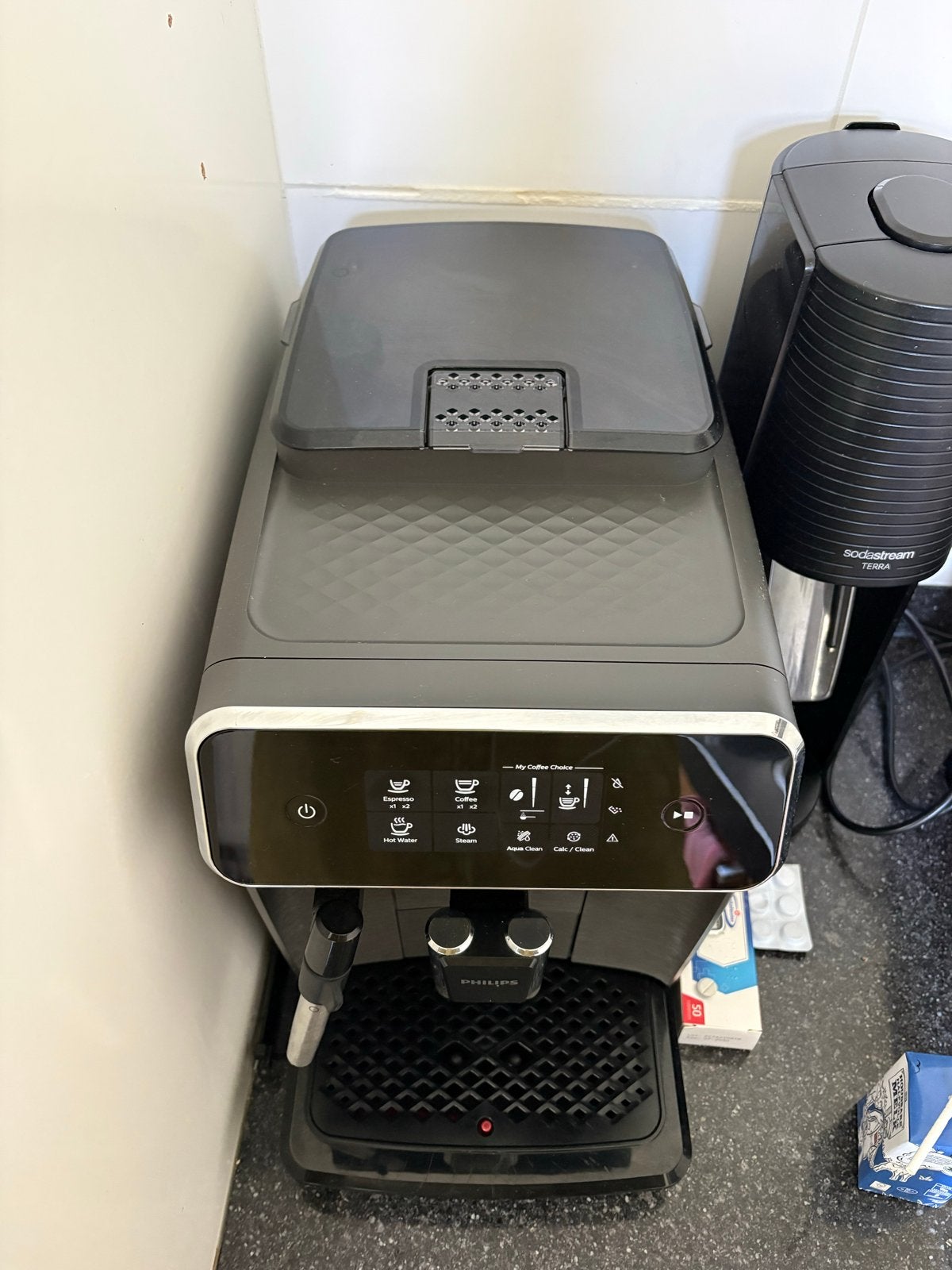 Philips Volautomatische Espressomachine - Zwart, Ophalen, Afneembaar waterreservoir, Gebruikt, Espresso apparaat