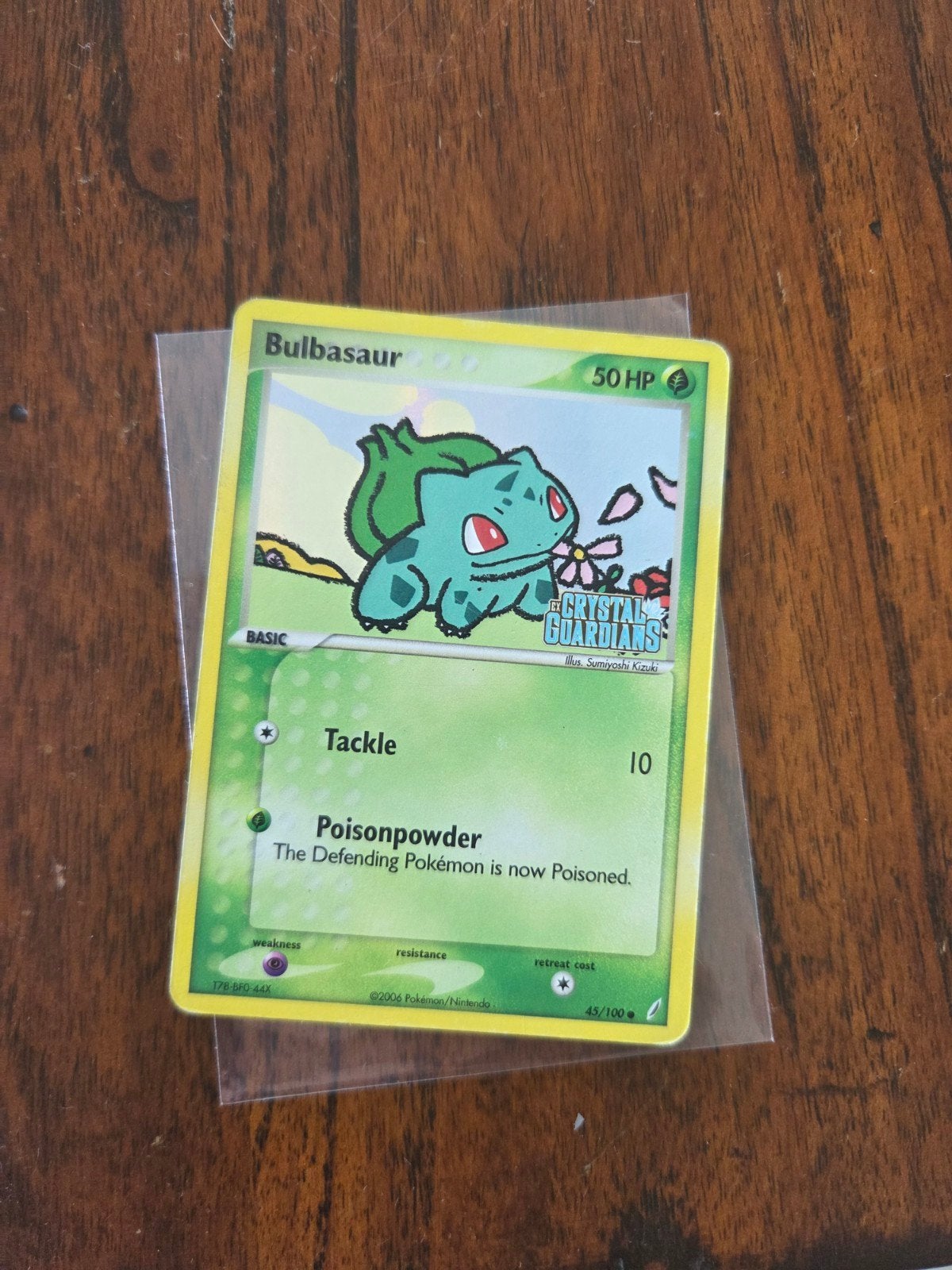 Bulbasaur 45/100 Reverse Holo Stamped EX Crystal Guardians, Ophalen of Verzenden, Gebruikt
