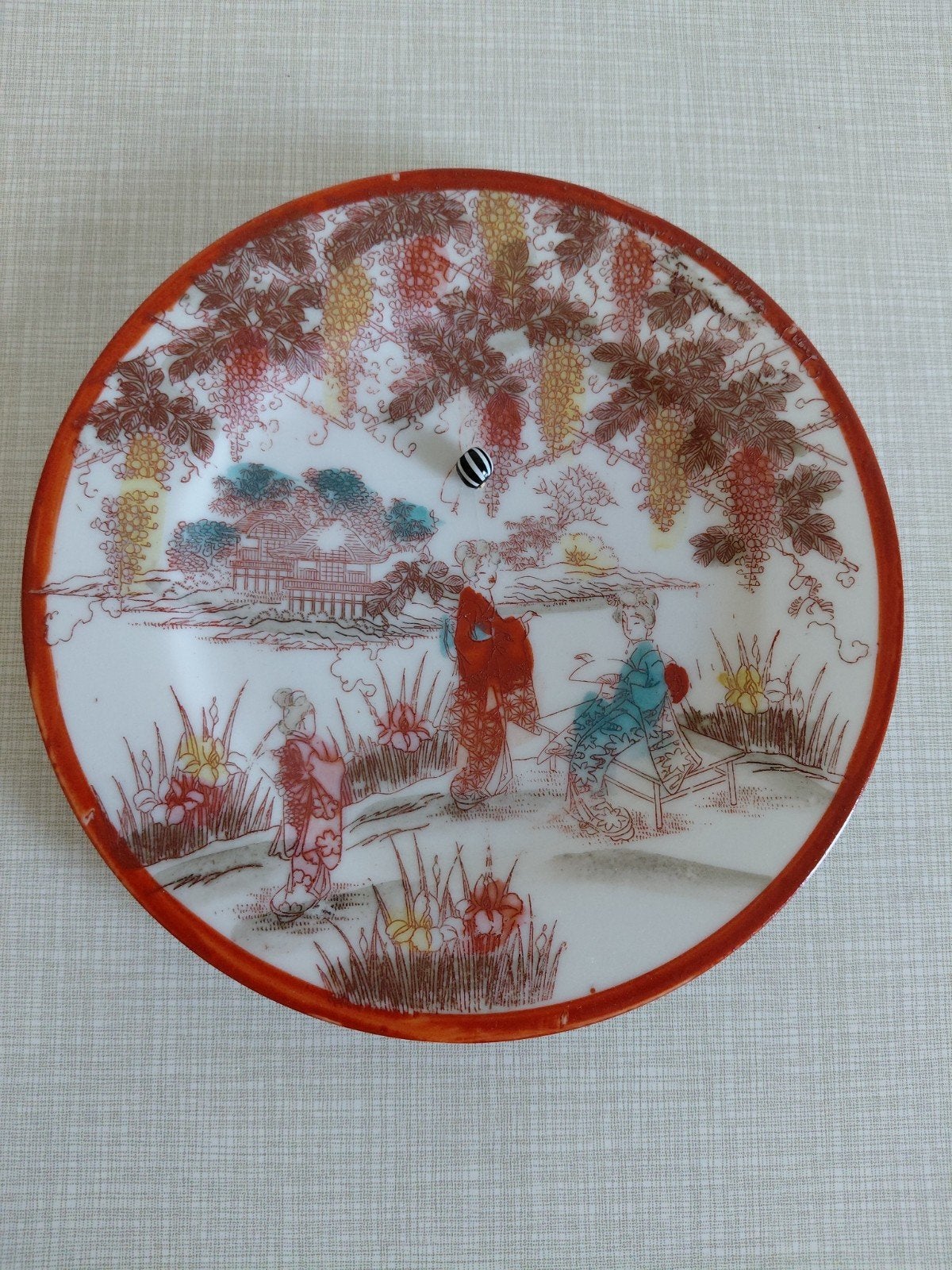 Set van 4 vintage Japanse wandborden met geisha's, Ophalen of Verzenden