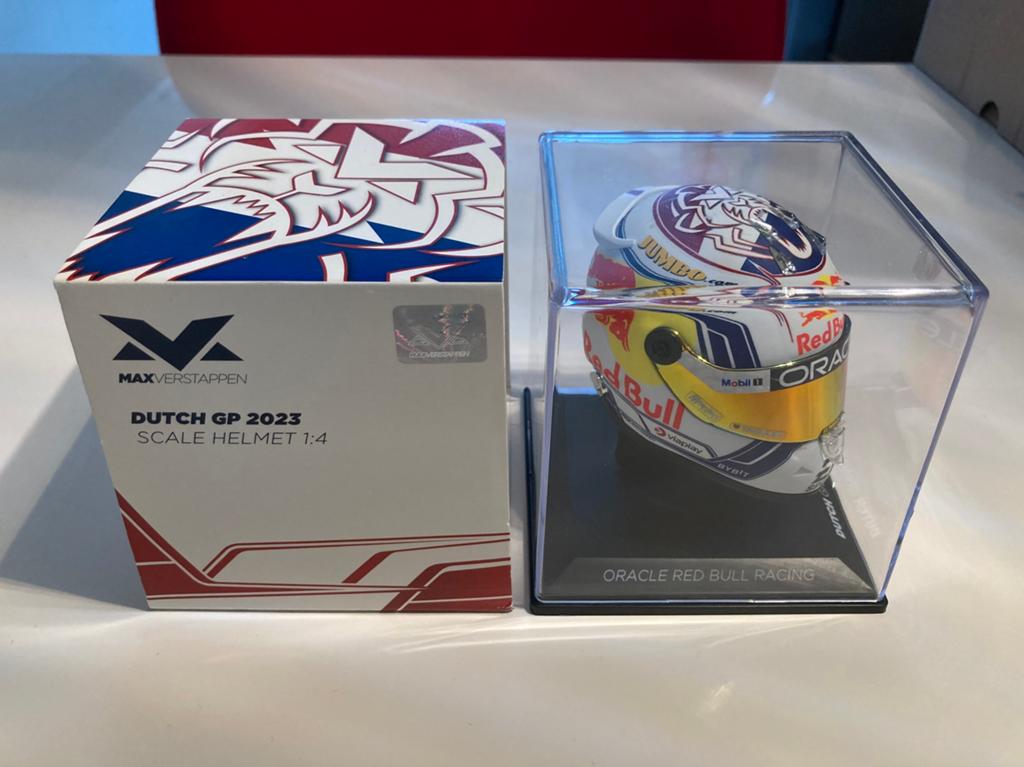 Max Verstappen helm 1/4 dutch gp 2023, Ophalen of Verzenden, Nieuw, Formule 1