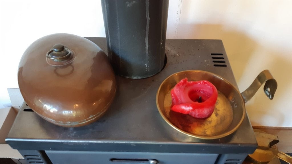 Antieke geelkoperen blaker, Antiek en Kunst, Antiek | Koper en Brons, Ophalen of Verzenden