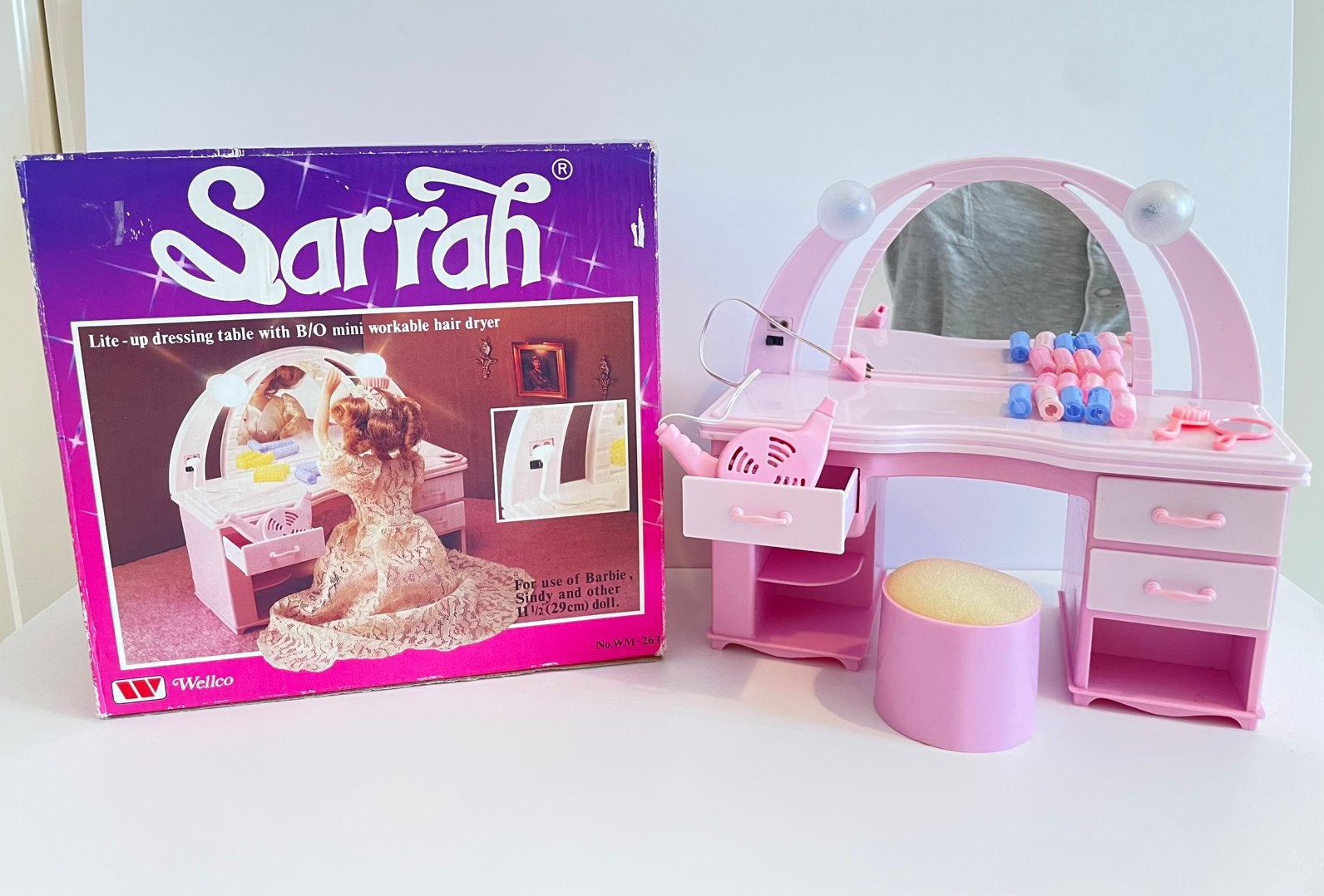 Vintage Wellco Sarrah kaptafel / dressing table (barbie), Ophalen of Verzenden