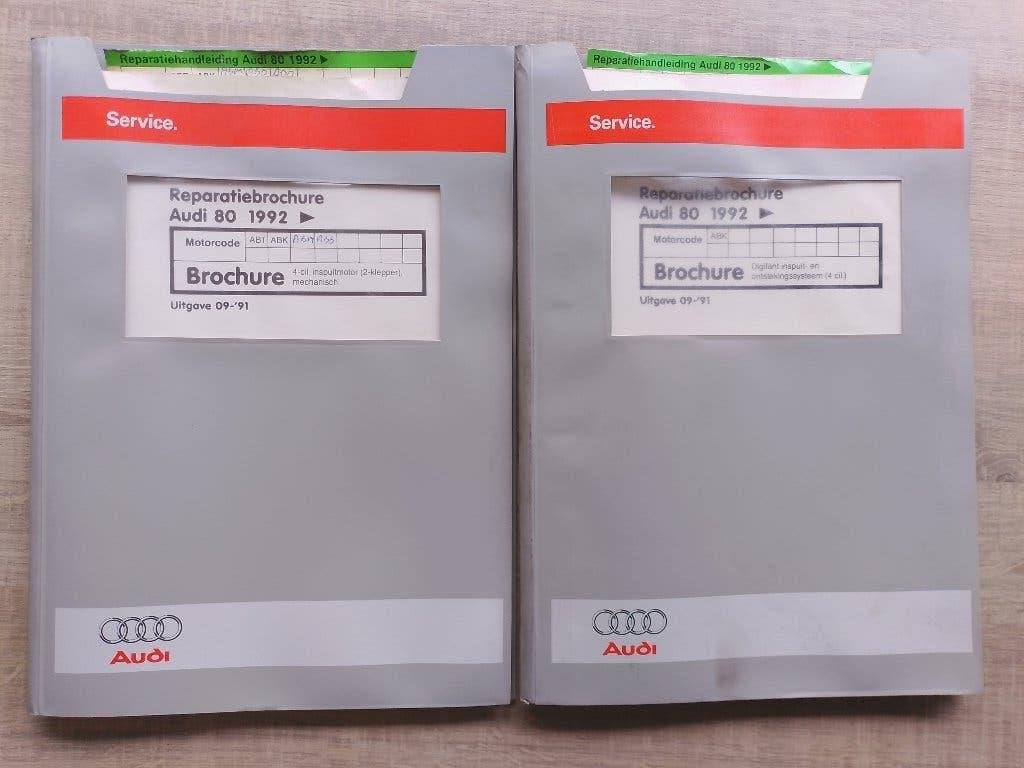 Audi 80 +Coupé Cabrio dealer werkplaatsboeken 2,0 motor ABK, Verzenden, Gelezen, Audi