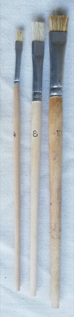 3 penselen, Ophalen of Verzenden, Gebruikt, Penseel of Kwast