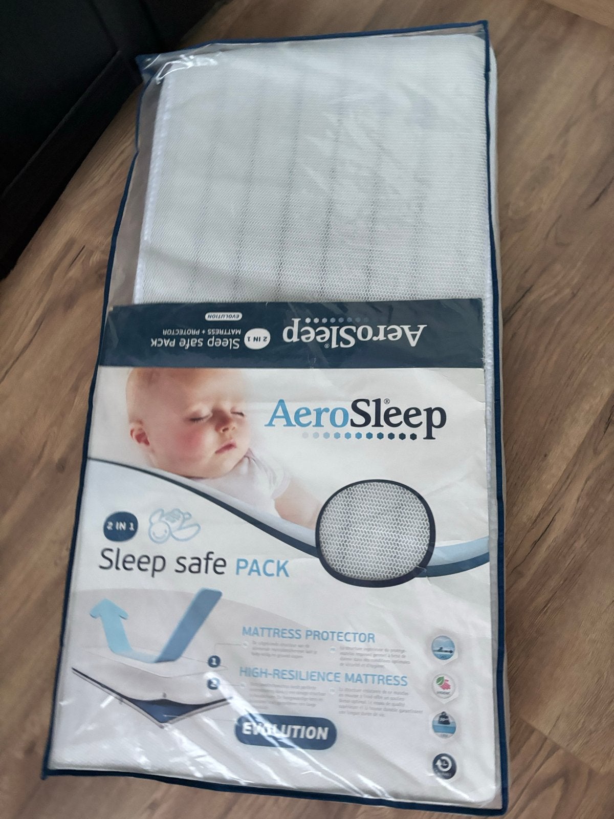 Aerosleep Evolution matras met topper 60x120, Ophalen, 190 cm of minder, Zo goed als nieuw, Matras