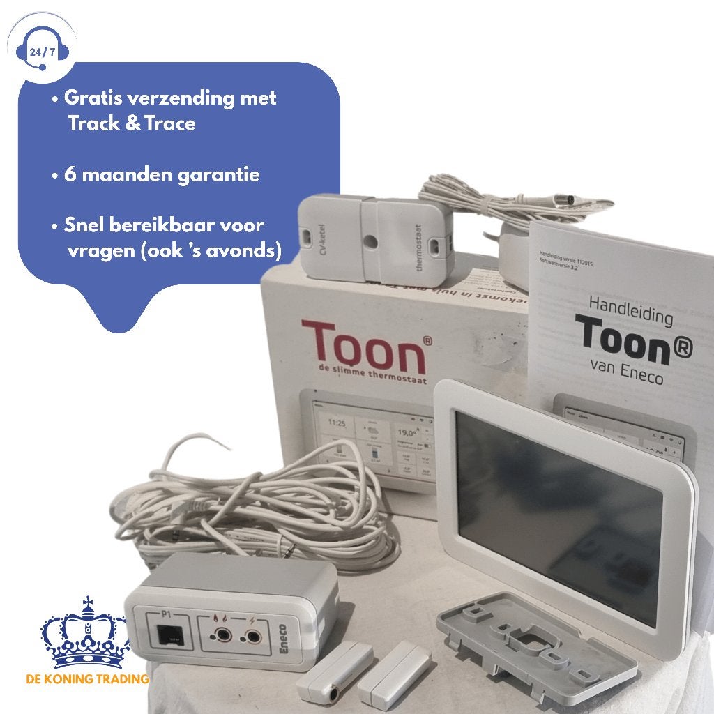 Eneco Toon Compleet Set | Thermostaat | Toon Thermostaat, Doe-het-zelf en Verbouw, Thermostaten, Gebruikt, Verzenden, Eneco, Eneco