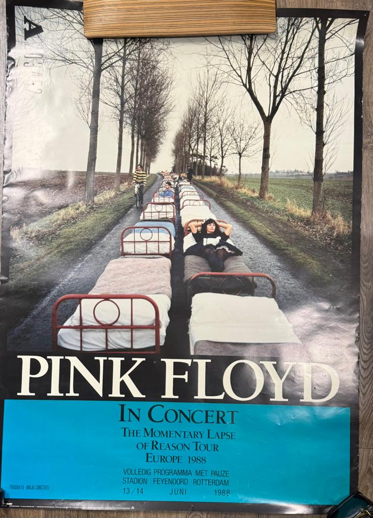 Pink Floyd concert poster 1988 De Kuip Rotterdam, Ophalen of Verzenden, Gebruikt, A1 t/m A3, Muziek
