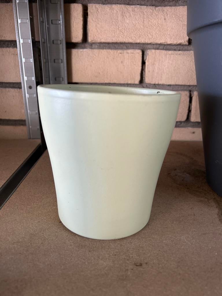 Bloempot mintgroen - Diameter 13 cm, Ophalen, Gebruikt, Rond, Binnen