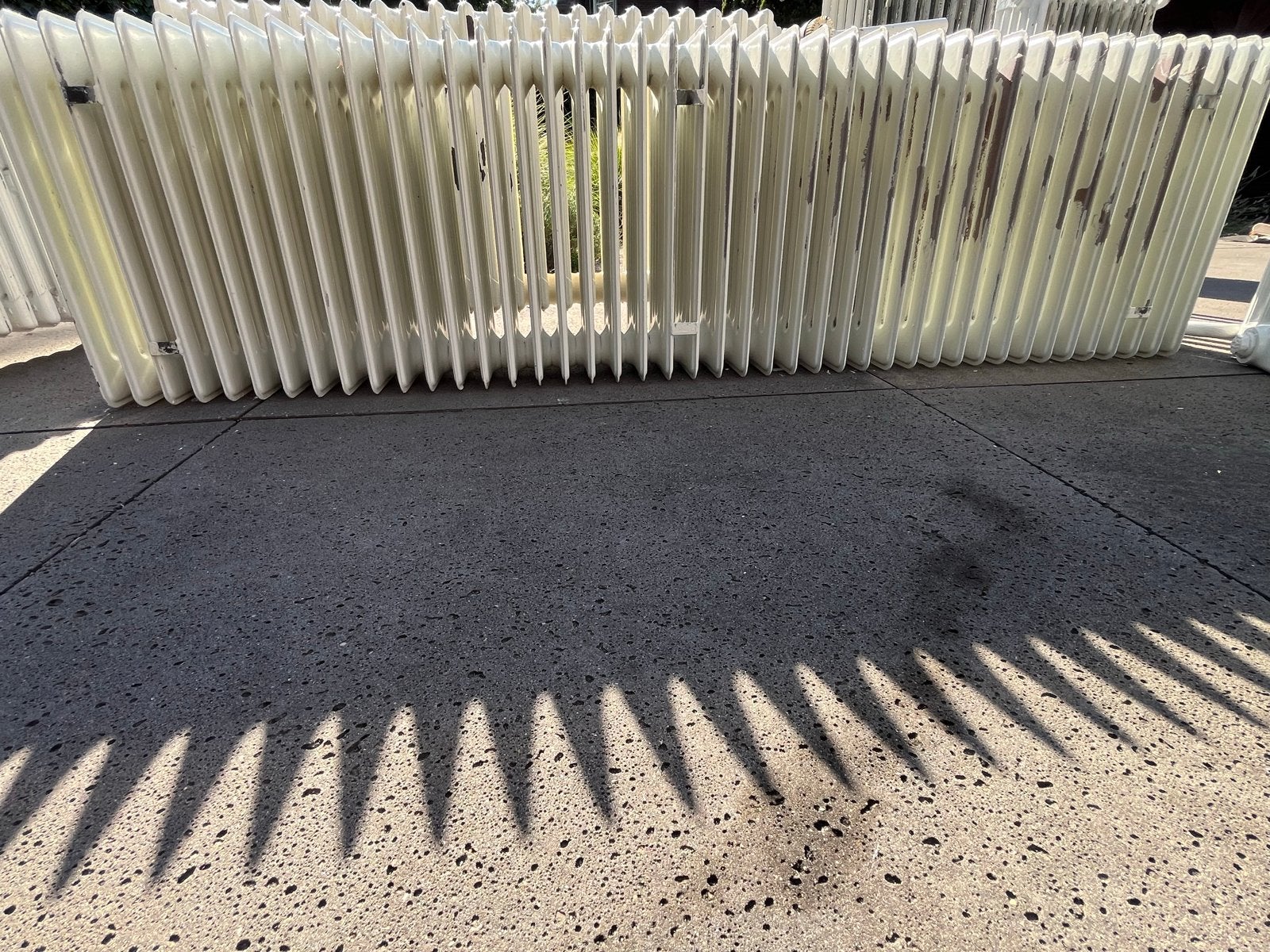 Antieke gietijzeren radiator 208x22x51 cm, Ophalen, 30 tot 80 cm, Gebruikt, Radiator