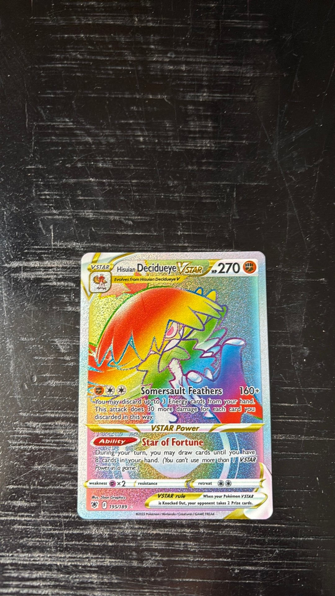 Pokemon kaart Hisuian Decidueye vstar Astral Radiance, Ophalen of Verzenden, Zo goed als nieuw