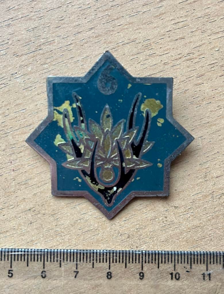 Mouwembleem 6e Bat Garde Grenadiers - Indië Militair, Verzamelen, Ophalen of Verzenden, Landmacht, Nederland, Embleem of Badge