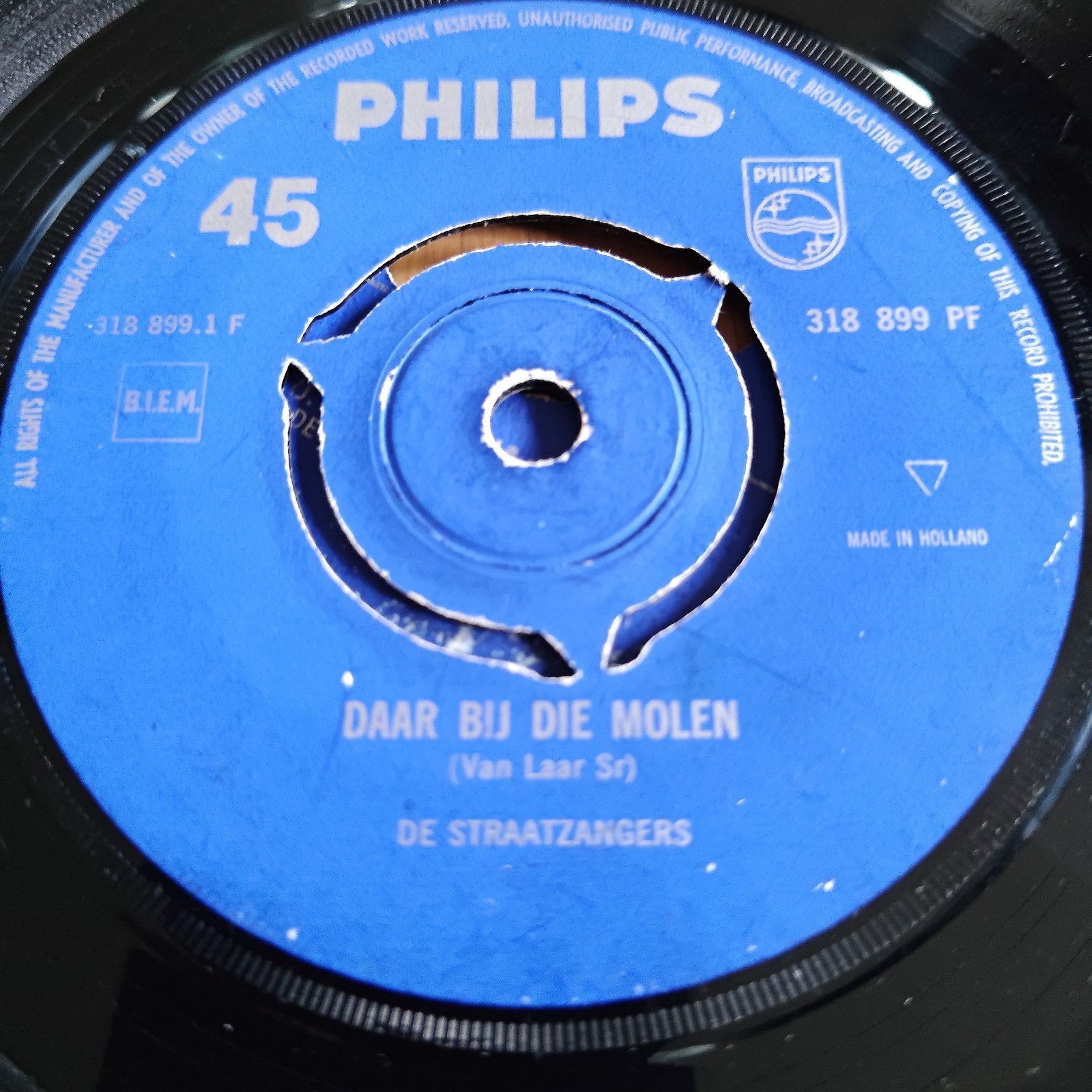 De Straatzangers - Daar Bij Die Molen(45 toeren vinyl), Gebruikt, 7 inch, Ophalen of Verzenden, EP