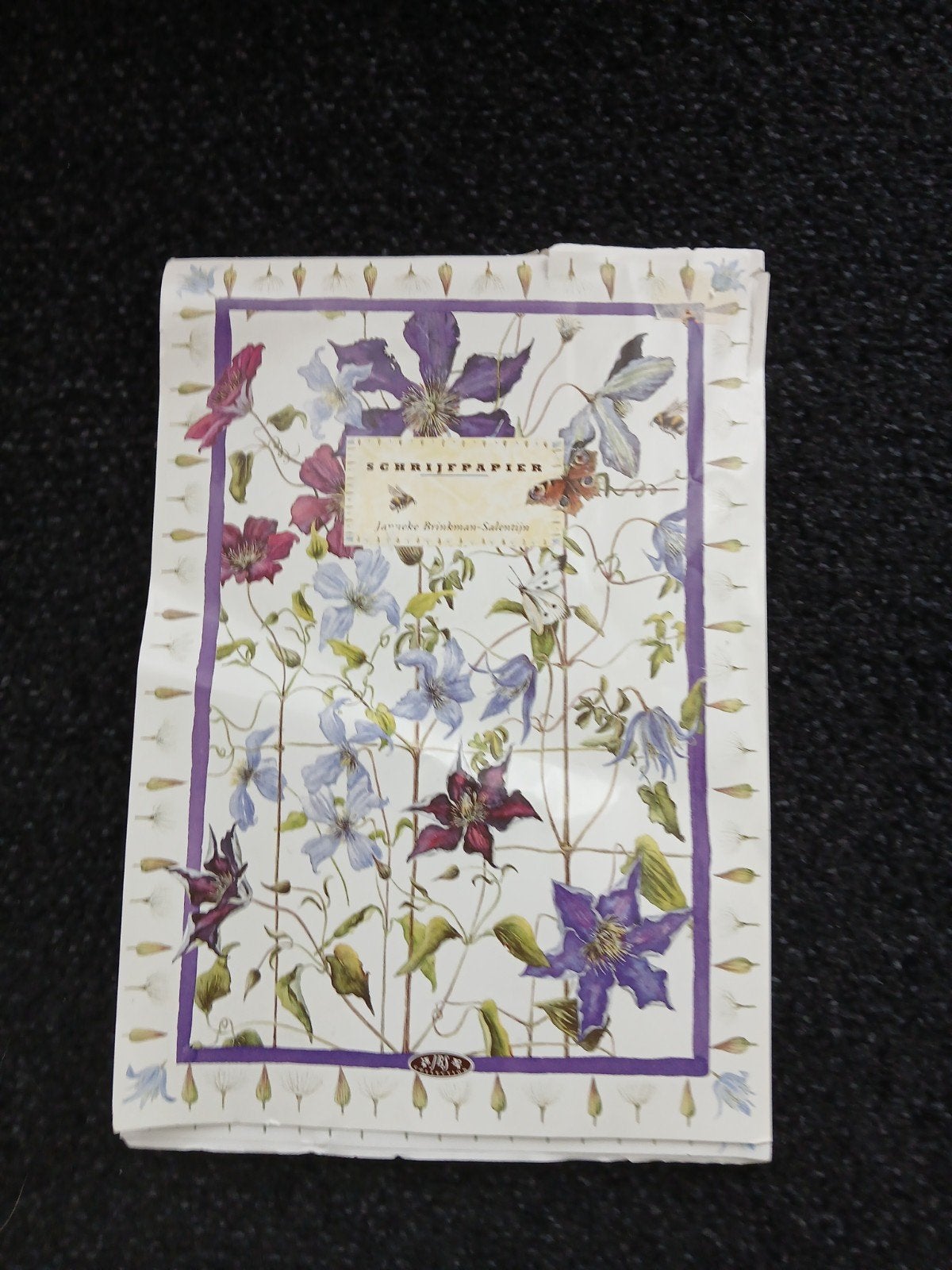 Schrijfblok van Janneke Brinkman., Ophalen