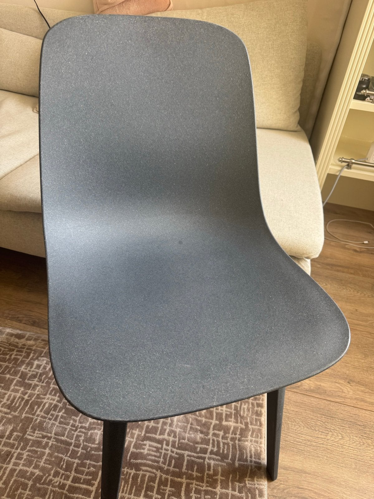 Ikea stoelen 4 stoek - Donkergrijs, modern design, Ophalen, Kunststof, Gebruikt, Zwart