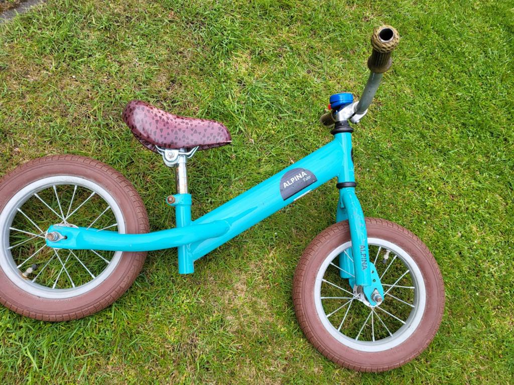 Alpina TJA loopfiets - Turquoise, Ophalen, Gebruikt, 16 tot 20 inch, Alpina