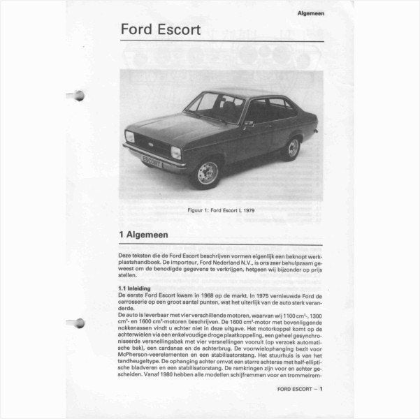 Ford Escort Vraagbaak losbladig 1978-1980 #2 Nederlands, Ophalen of Verzenden, Gelezen, Ford