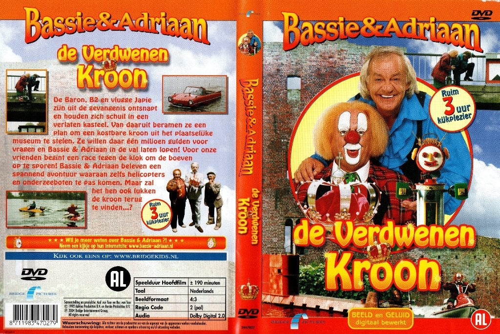 Bassie & Adriaan, de verdwenen kroon, Cd's en Dvd's, Alle leeftijden, Ophalen of Verzenden, Zo goed als nieuw