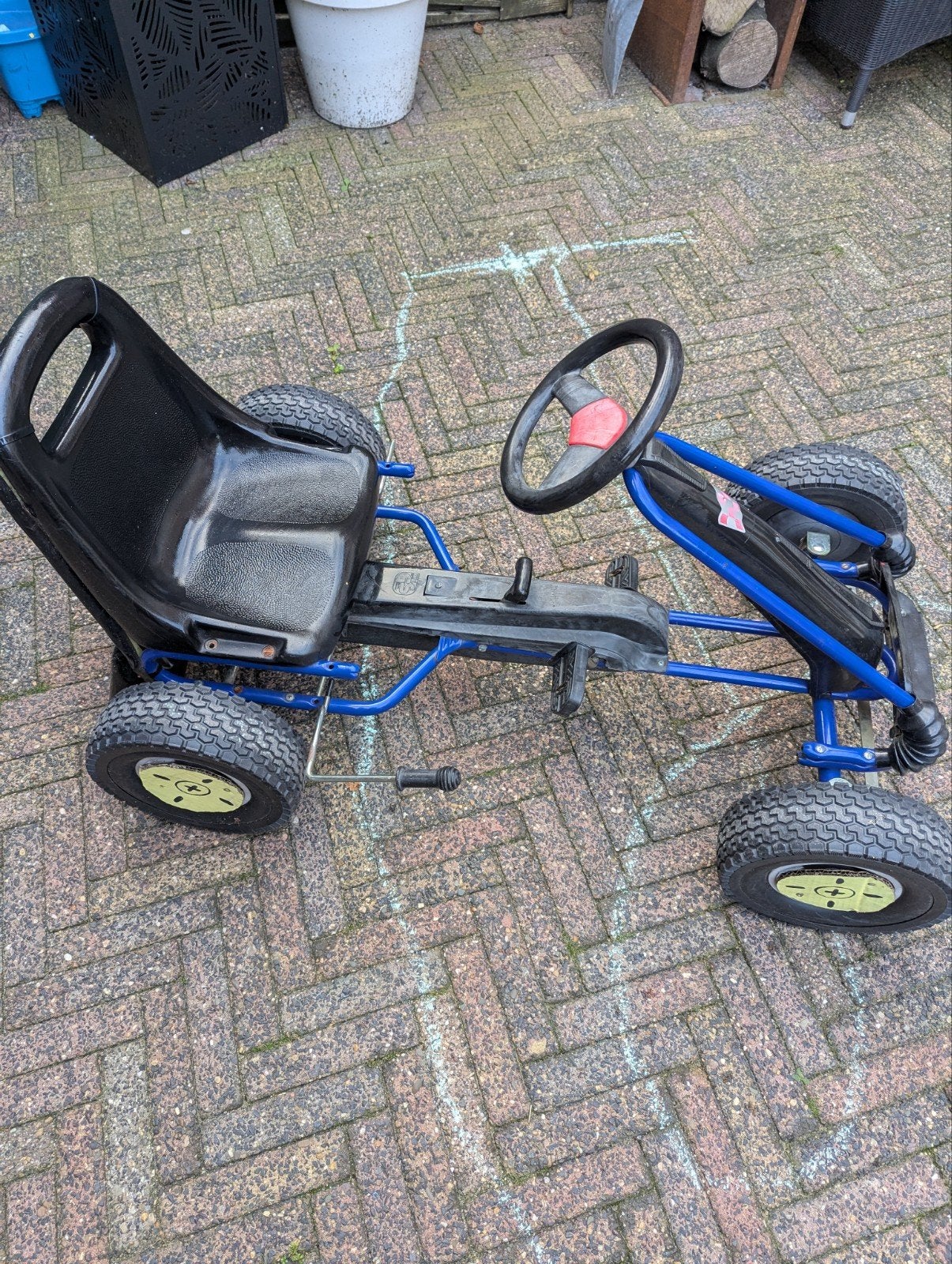 Kiddieland skelter - Blauw met zwart zitje