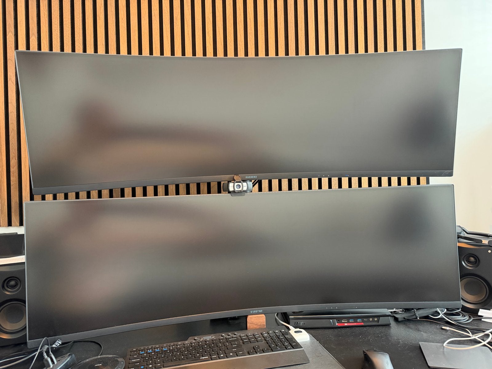 2 x Samsung LC49RG90SSUXEN 49 inch Curved Ultrawide Monitor, Computers en Software, 3 tot 5 ms, 101 t/m 150 Hz, Curved, VA