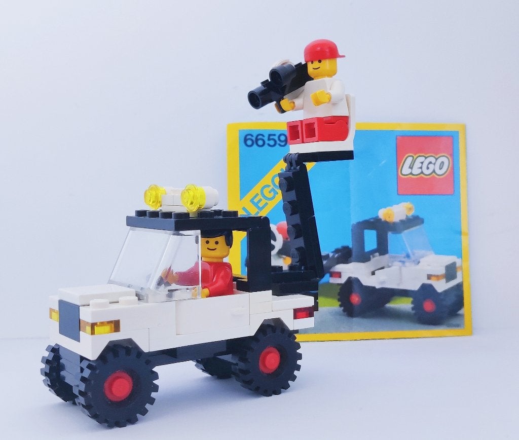 LEGO System Classic Town Off-Road nr. 6659 T.V. Camera Crew, Gebruikt, Lego, Ophalen of Verzenden, Inclusief minifiguren