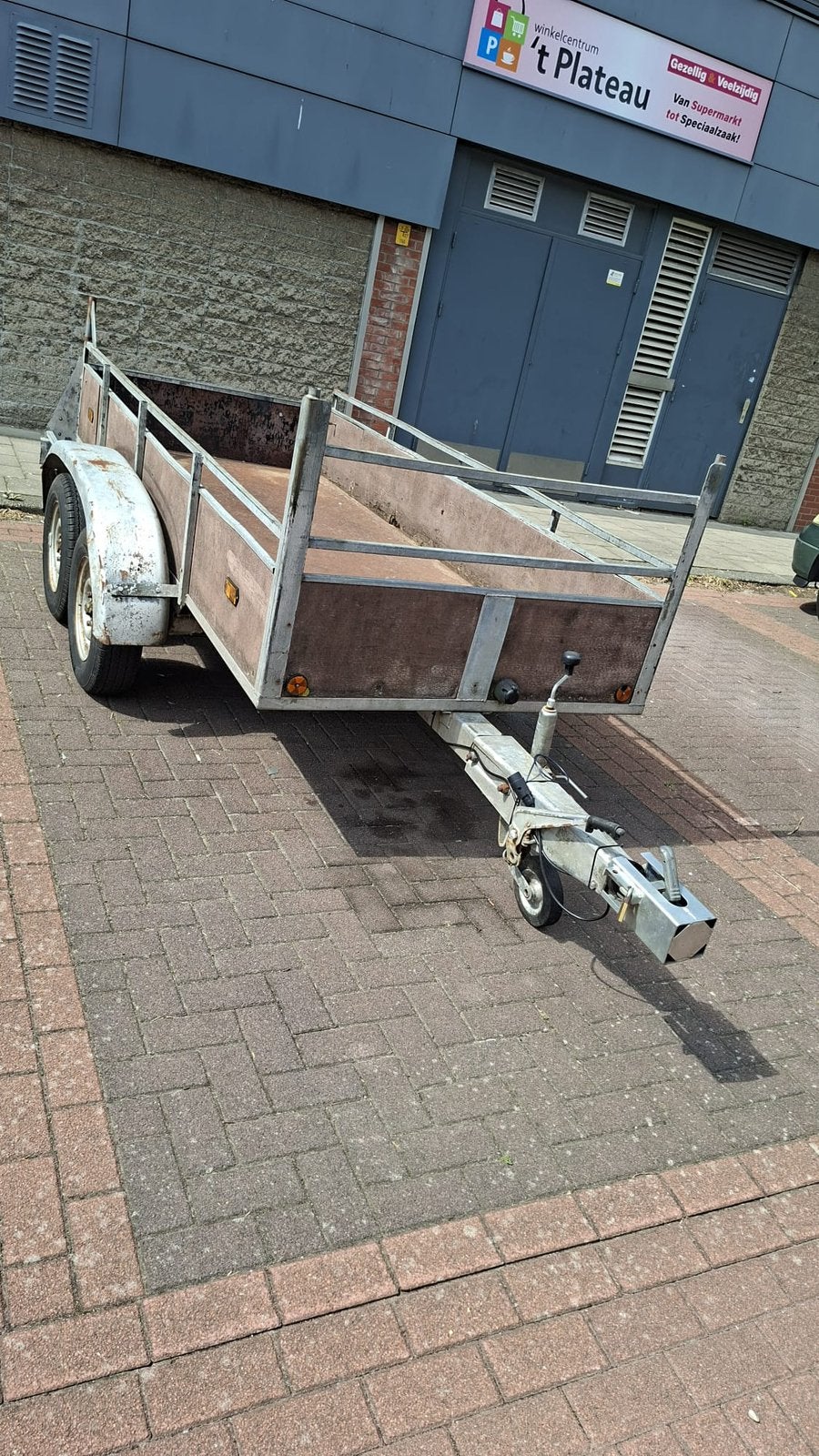 Sterke tandemasser aanhanger, Ophalen, Gebruikt