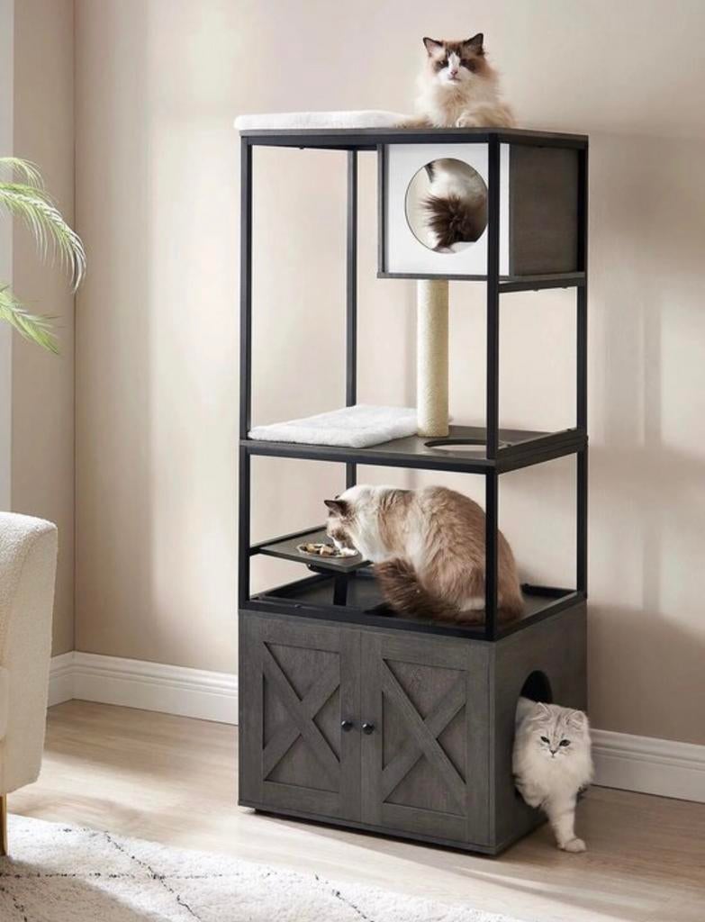 Kattenmeubel met krabpaal., Dieren en Toebehoren, Ophalen of Verzenden, Zo goed als nieuw, Krabmeubel-onderdelen