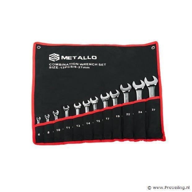 Online Veiling: Metallo ring-/steeksleutelset 12 PCS, Nieuw