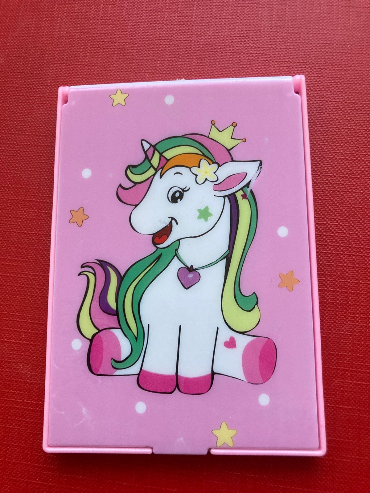 Spiegel en kam unicorn, Huis en Inrichting, Woonaccessoires | Spiegels, Minder dan 50 cm, Ophalen of Verzenden, Zo goed als nieuw