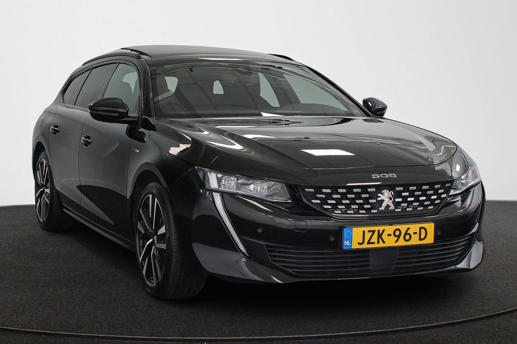 Peugeot 508 SW 1.6 Hybrid GT Line Panoramadak Night Vision E, Auto's, 745 kg, Gebruikt, 4 cilinders, Leder en Stof