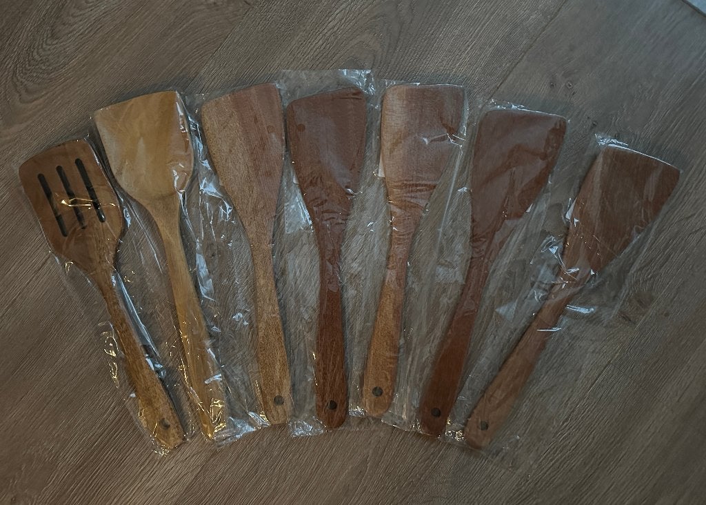 Houten Spatel lepel Kooklepel acaciahout keuken kookgerei, Overige typen, Hout, Nieuw, Ophalen of Verzenden