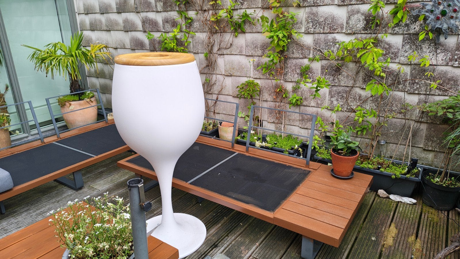 Valiente XL Witte Classic wijnbar, Kunststof, 100 cm of meer, Rond, Ophalen of Verzenden
