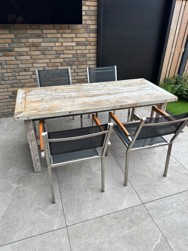 Gratis tafel + stoelen (t.e.a.b.), Ophalen, Gebruikt, 50 tot 100 cm, 150 tot 200 cm