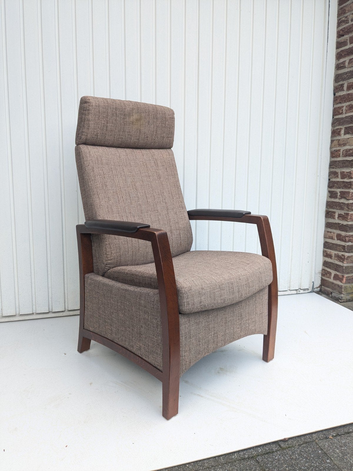 vintage verstelbare relaxfauteuil, Ophalen, 75 tot 100 cm, 50 tot 75 cm